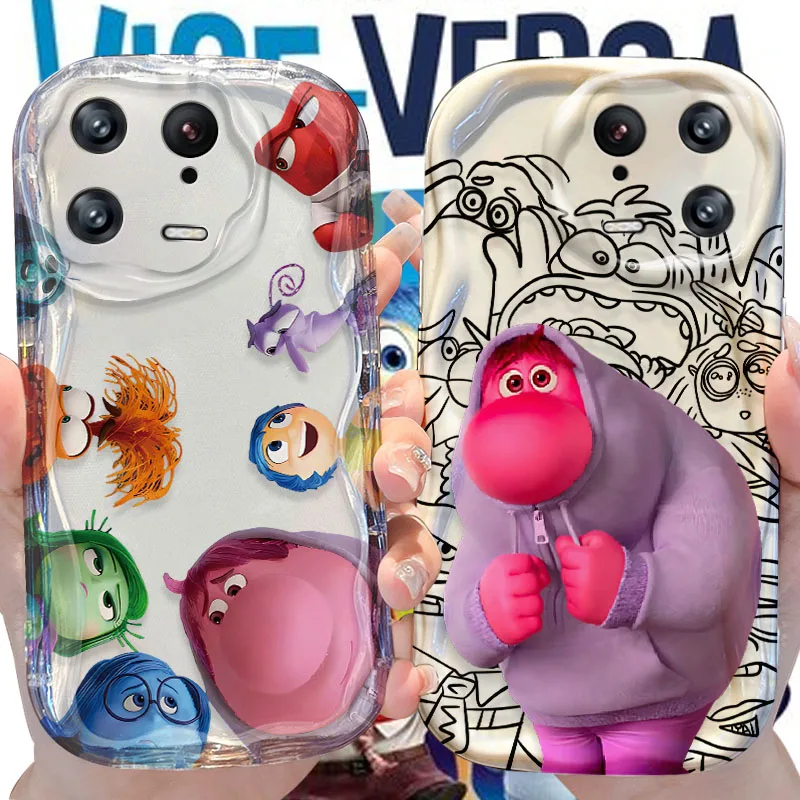 Disney Inside Out 2 Wave Case for Xiaomi Mi 14 13 12 Pro 11 Lite 11i 5G POCO X6 X5 X4 X3 NFC GT F6 F5 F4 F3 M4 M3 Silicone Cover