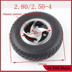 High quality 2.80/2.50-4 tire solid wheel 9 Inch  for Electric Scooter Trolley Trailer and Wheelchai Hand Truck / Utility Cart