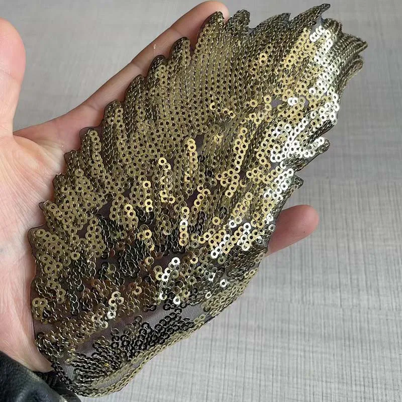 1 Paar = 2 Stück/Engels flügel Pailletten Stickerei Applikation Eisen auf Patches, Feen flügel Patch Aufkleber Thermo kollanzien für Kleidung – Detail 6