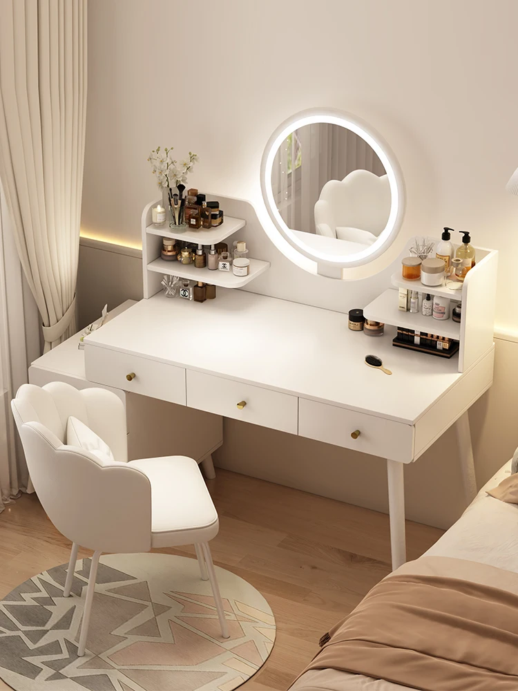 

Dresser bedroom simple modern 2025 new desk corner small storage chest integrated mirror makeup table
