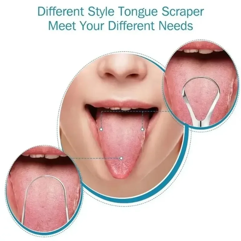 1Pcs/2Pcs/3Pcs Tongue Coating Brush and Scraper, Eliminate Bad Breath, Freshen Breath, Gently Care for Gums, Design Dental Care