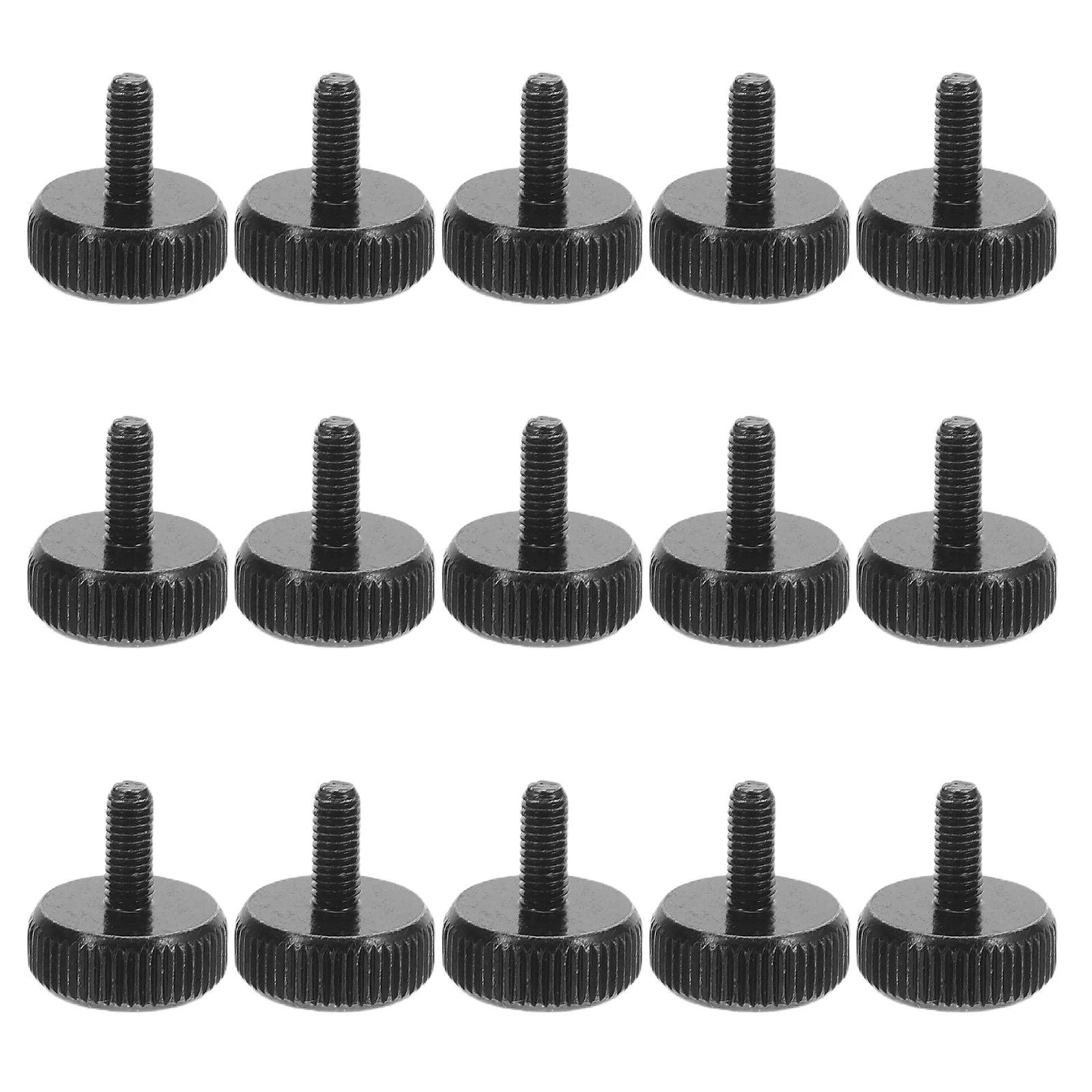 

30pcs Computer Case Screws M3 Black Hand-Twisted Thumb Screws For Tool-Free Pc Installation Fasteners Carbon Steel Anti-Slip