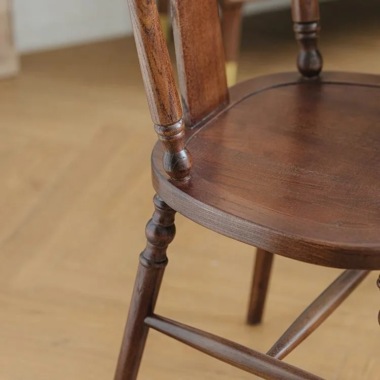 Stoel Ash Hout Eetkamerstoel Franse Rugleuning Huishouden