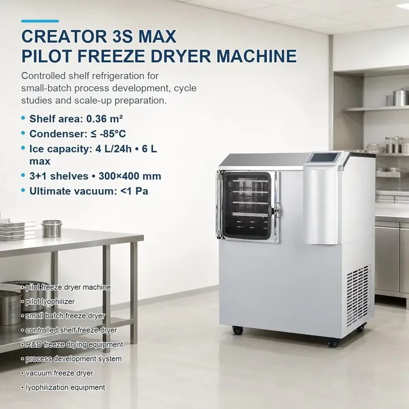 for Creator 3S Max Lab Vacuum Freeze Dryer Pump Manufacturer Lyophilizer Freeze Drying Equipment with Vacuum Pump