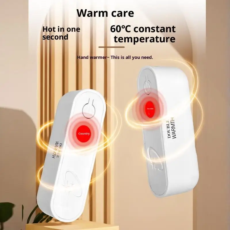 

2 In 1 Magnetic Rechargeable Hand Warmers Mini Electric Handwarmers Reusable Portable Pocket Heater Tech Gifts For Christmas