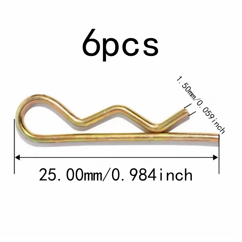 6 pcs 1.5*25mm M1.5 Secure Locking Hold Locking Pin Fasteners, great for Industrial Maintenance, Durable