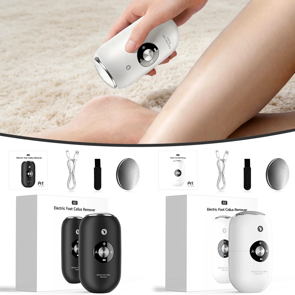 Electric Callus Remover For Travel Care At Home Stainless Tool With 3 Speed USB Rechargeable Cordless For Cracked Heel Foot Care