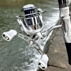 Seawater Spinning Fishing Reel All Metal Rocker Arm/Line Cup/Foot Waterproof Designs Stainless Steel Bearings Antirust Wheel 5.2