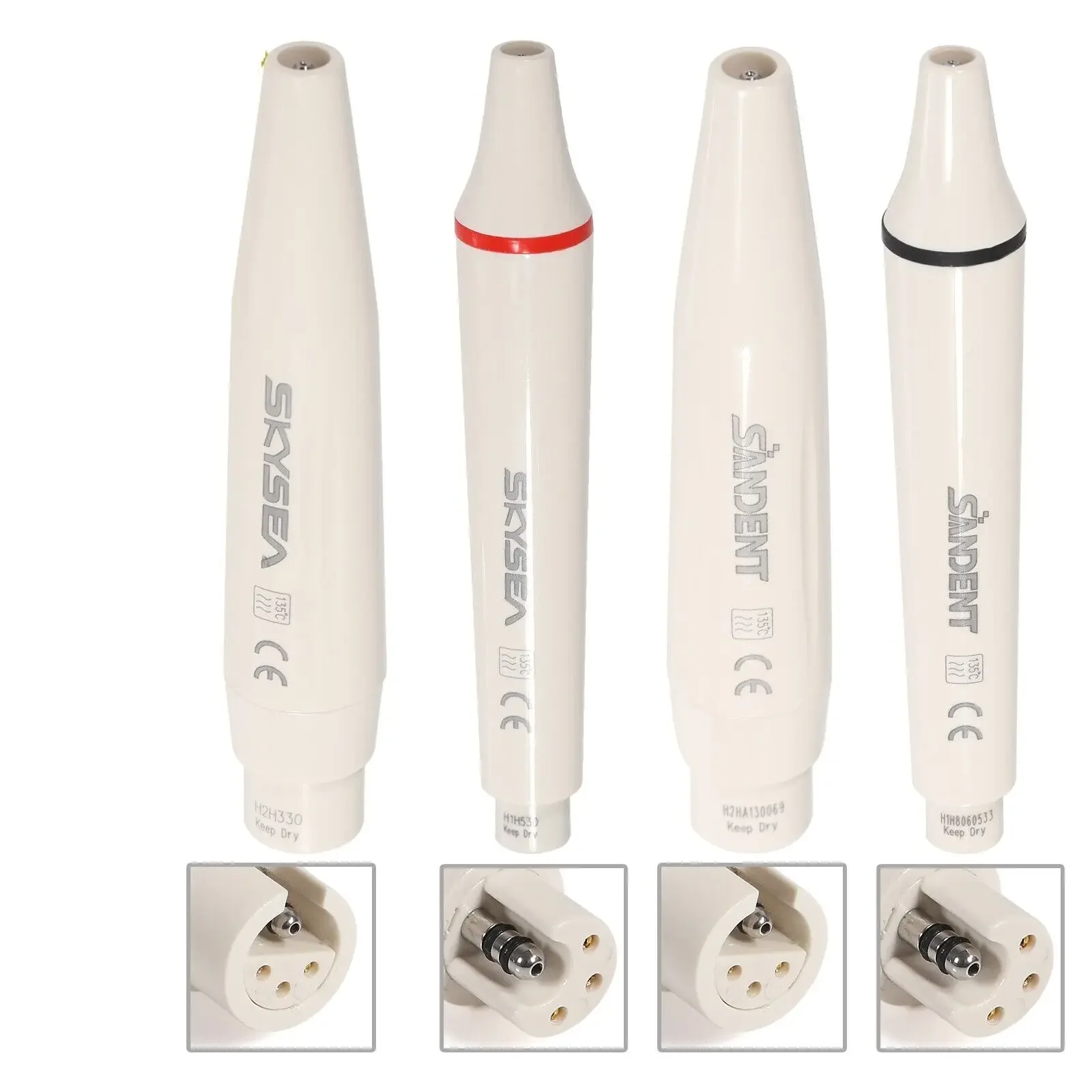 Dental Ultrasonic Scaler Detachable Handpiece 4 Types Compatible with EMS Woodpecker DTE SATELE for Dental Cleaning