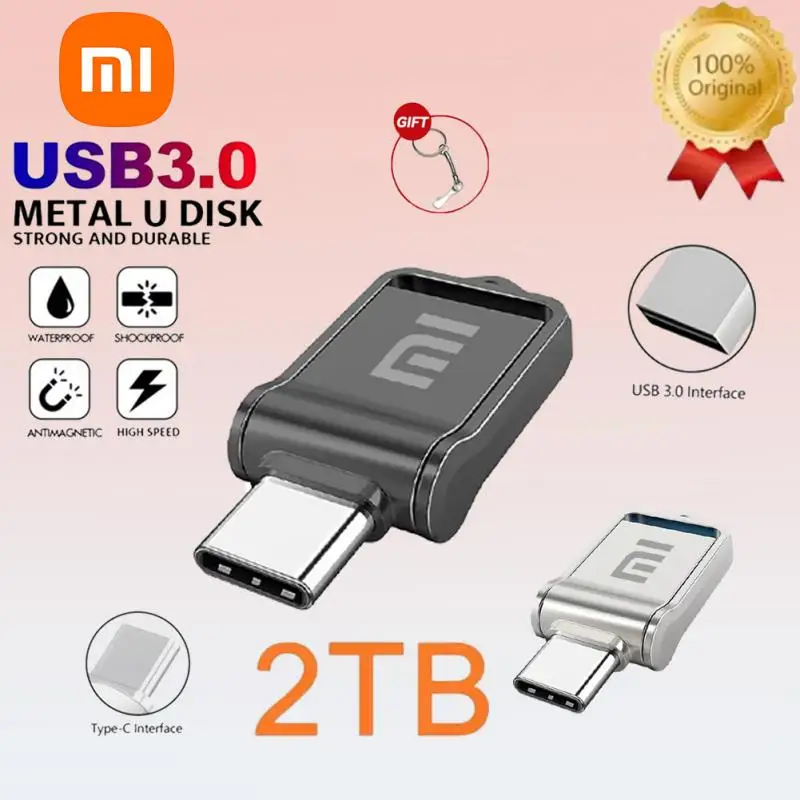 Xiaomi U Disk USB 3.2 Type-C Interface Mobiele telefoon Computer Wederzijdse transmissie Draagbaar USB-geheugen 2TB 1TB 256GB 128GB 512GB