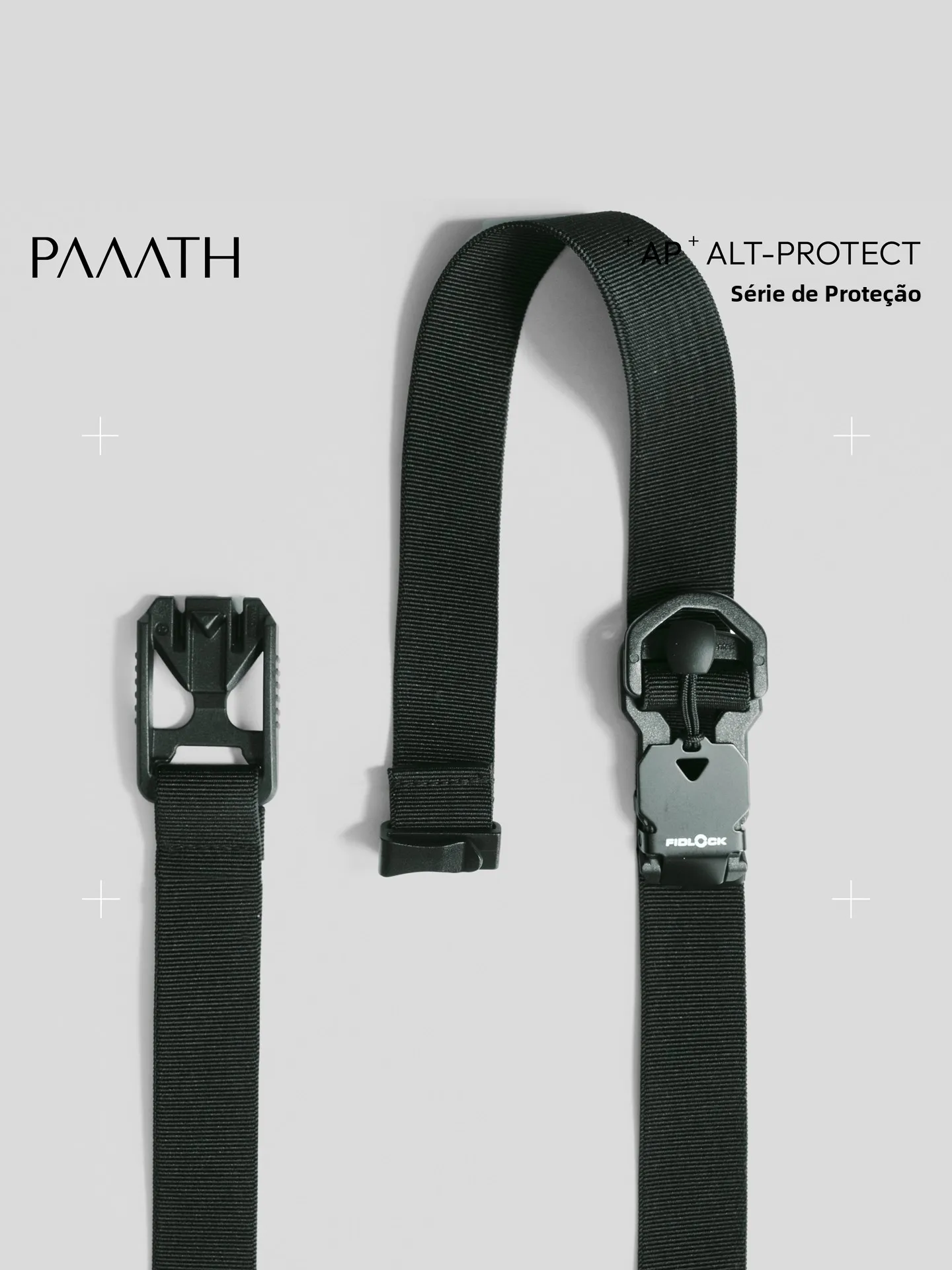 paaath-マウンテンパス磁気クイックリリースハイキングウエストベルト屋外用弾性ベルト耐久性のある金属バックルユニセックスポリエステル繊維