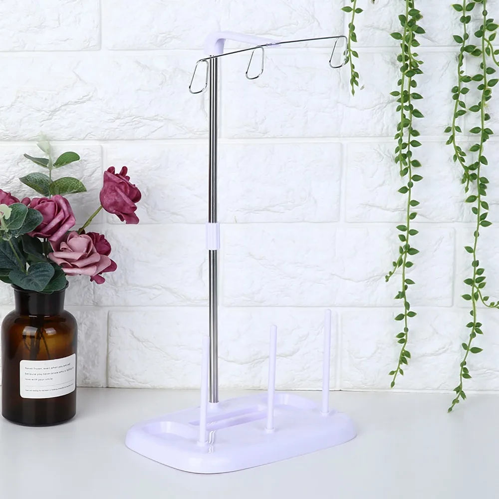 Durable Purple Thread Stand 3-spool Stable Sewing Machine Accessory Household Practical Spool Holder Thread Holding