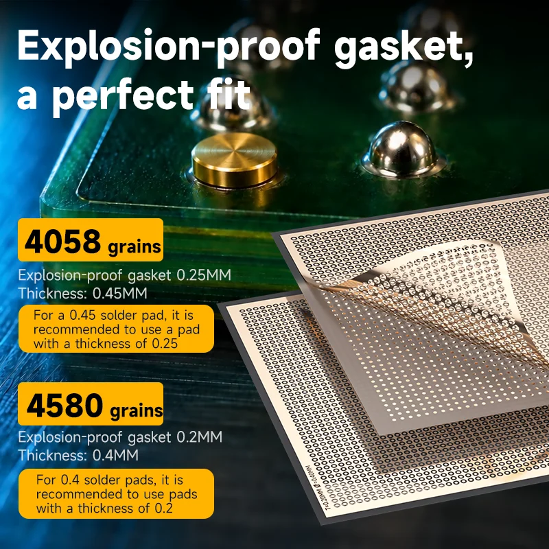 XZZ CPU, GPU Repair Kit, Explosion-Proof Gasket, Computer Spot Welding Pad, Laptop Motherboard Chip Repair Tool