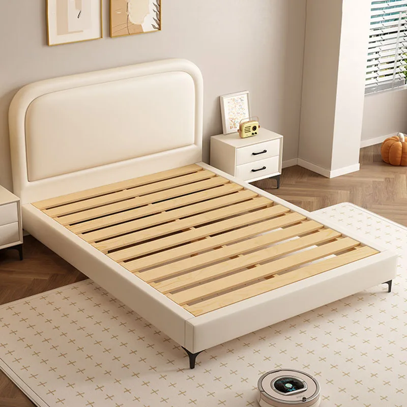 Modern Luxury Bed Bedroom Queen Baby Double Children Floor Girls Wooden Design Bed Sleeping Letto Matrimoniale Trendy Furniture