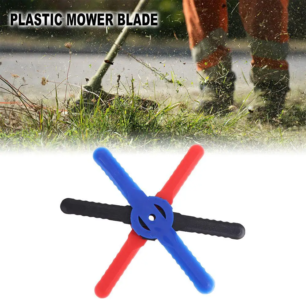 10PCS Generic Lawn Trimmer Lawn Mower Blade Replace Blade Automatically Fold Grass Trimmer Blade Plastic Outdoor