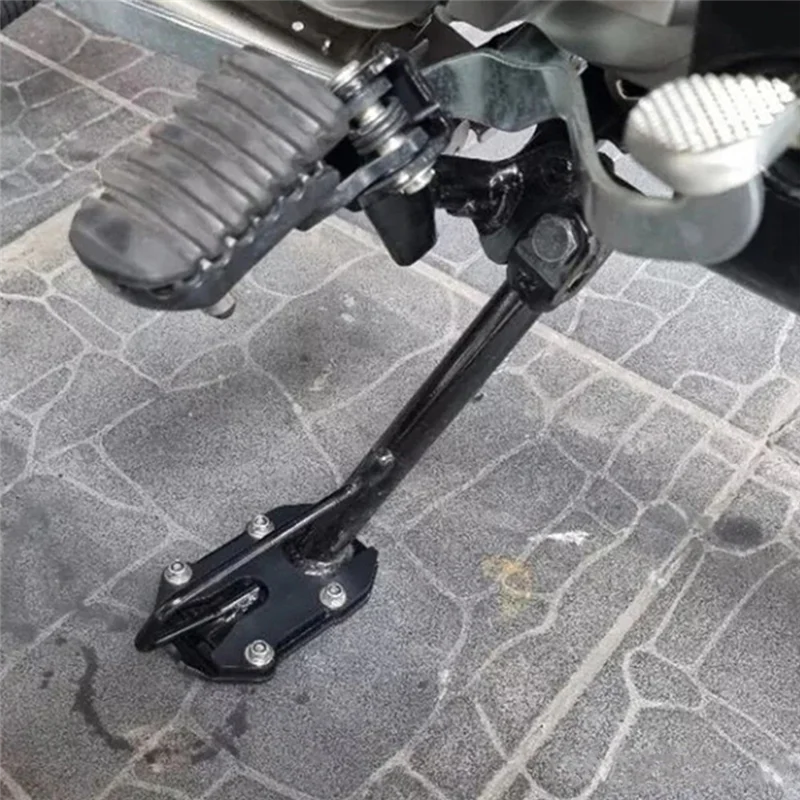 

Dependable-Motorcycle Side Pillar Enlarged Seat Motorcycle Accessories Side Stand Extension Pad Motorcycle Accessories Black