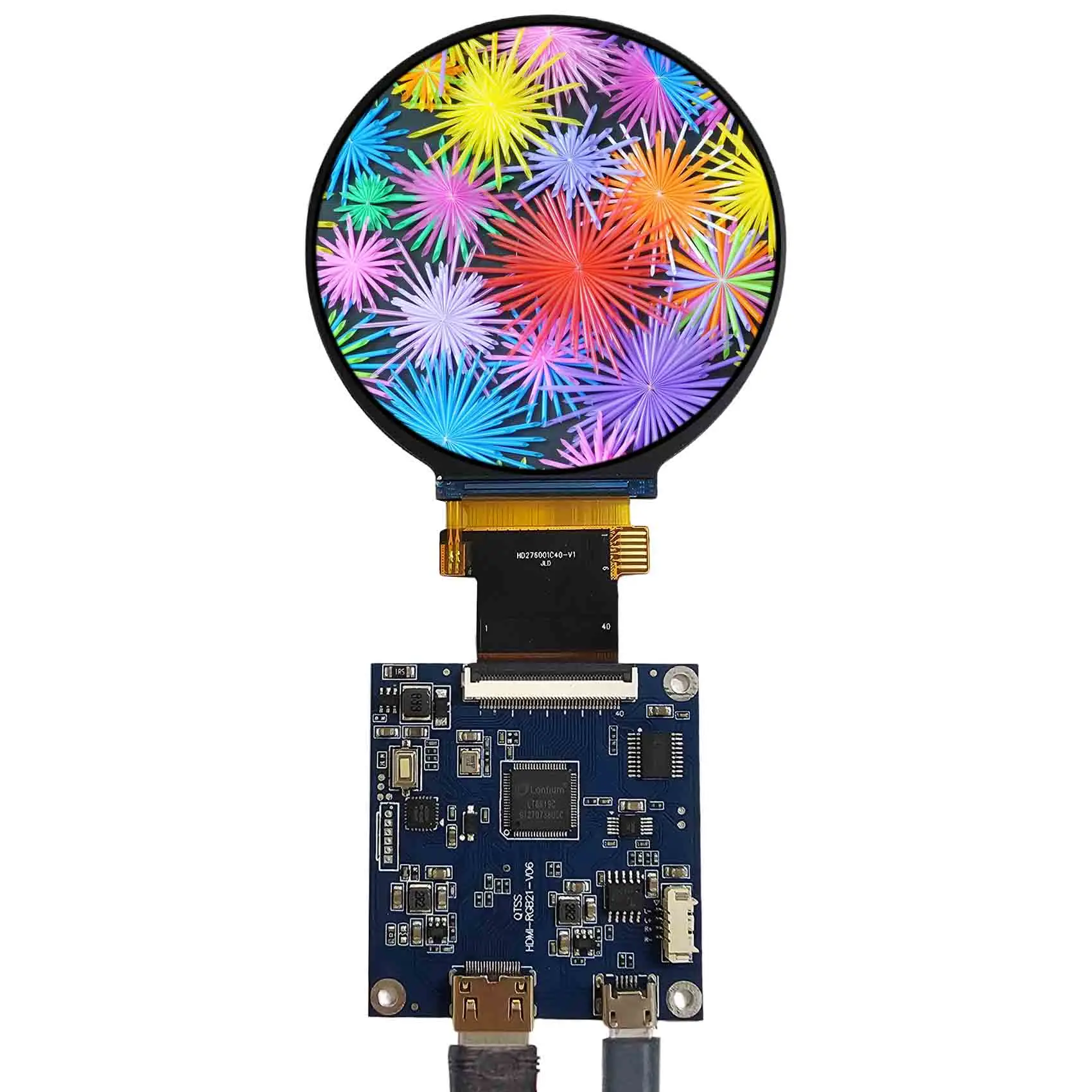 

Display Pressure Module Mini Lcd Panel 40Pin Round Lcd Display 480X480 2.8 Tft Lcd Display With Hd-Mi Mipi Driver Board