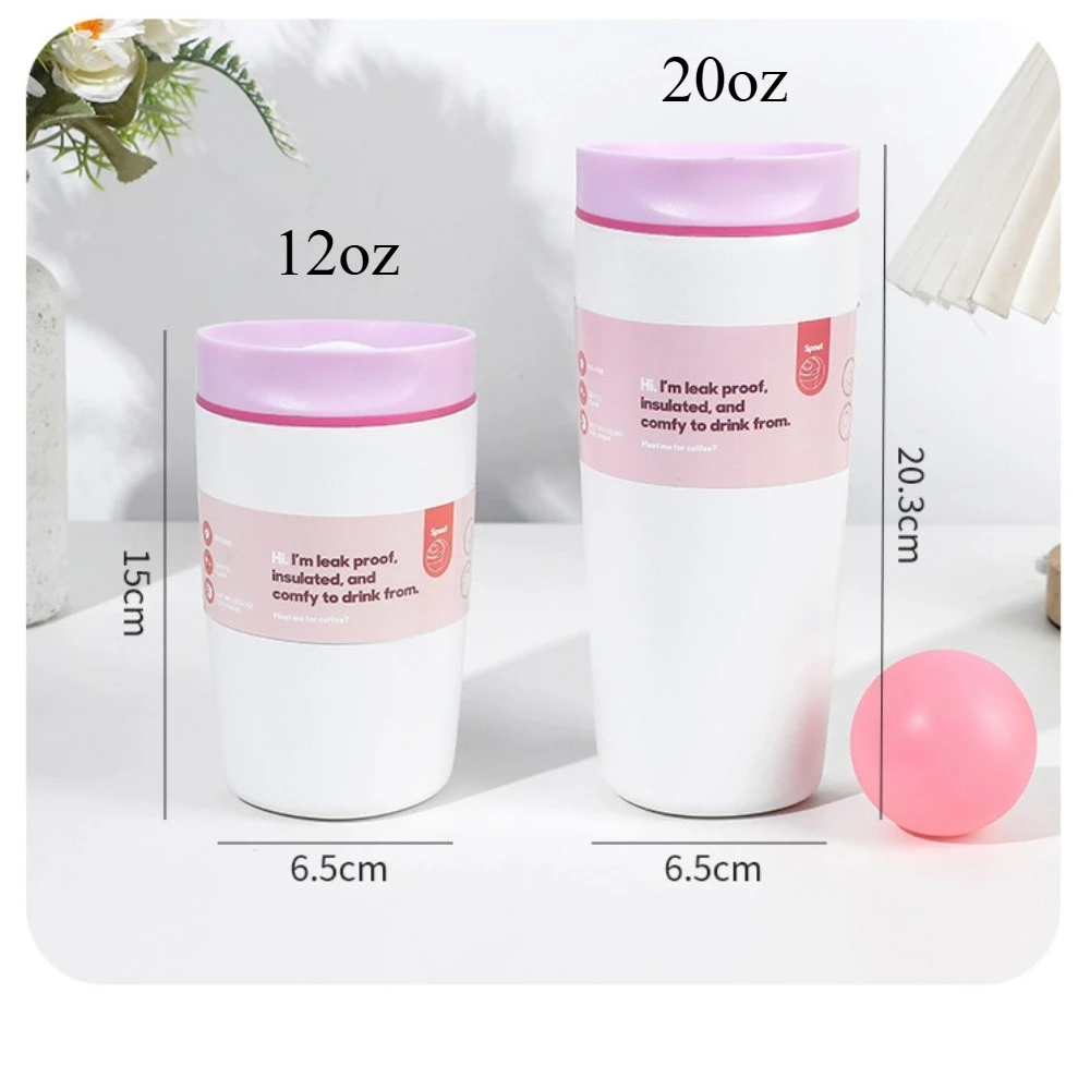 20 Oz 304 Stainless Steel Coffee Mug, Hot Coffee Travel Mug BPA Free Leakproof Reusable Iced Coffee Mug Keeps Hot or Cold