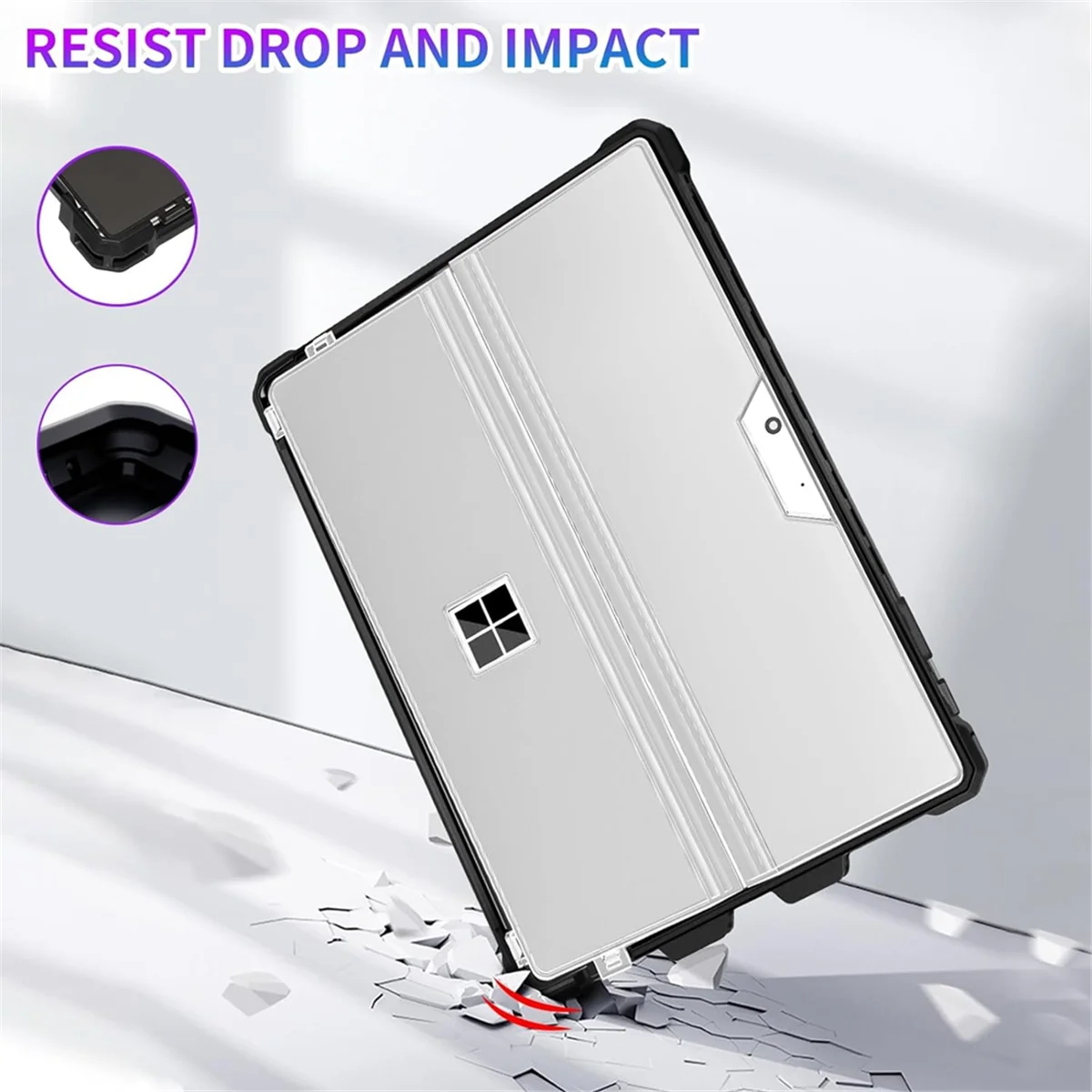 ABAN Tablet Hard Case Shell for Pro 7 Plus 6 5 Pro 4 LTE, Shockproof Protective Rugged Cover,B