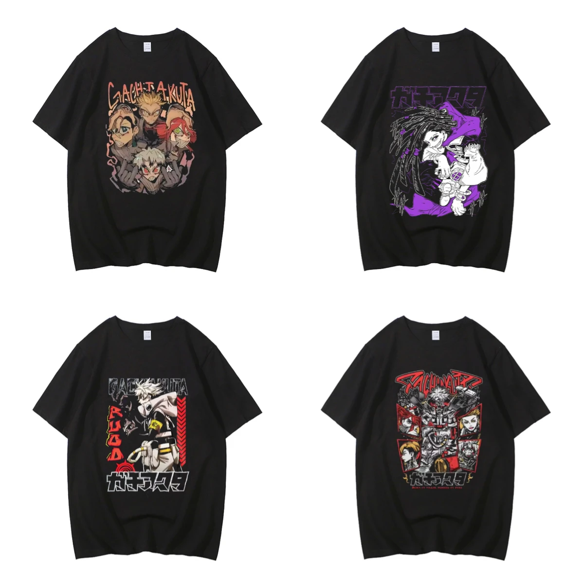 Japanese Anime Gachiakuta T-shirt Men Women T-shirt Hip Hop Y2k Female Male Clothing Harajuku High Quality Cotton Top