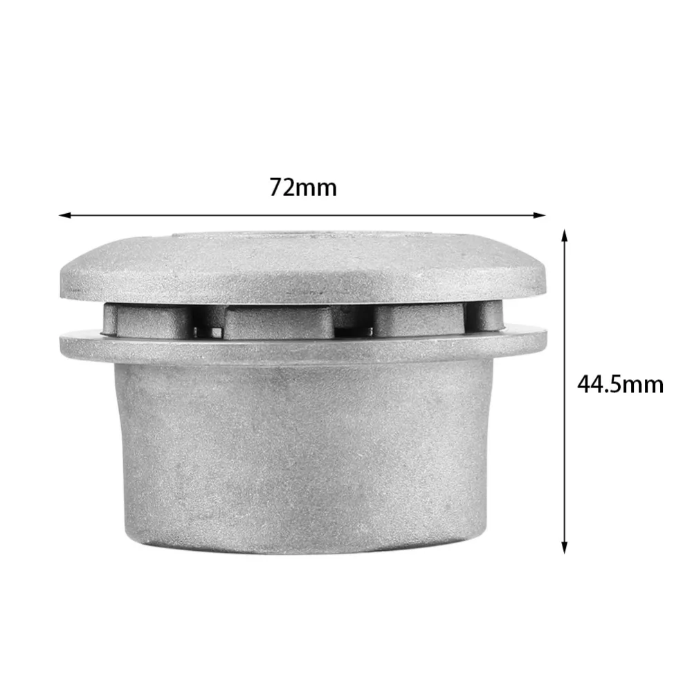 Cabezal Universal de aluminio para cortacésped, desbrozadora con 4 líneas, hilo de nailon, color plata
