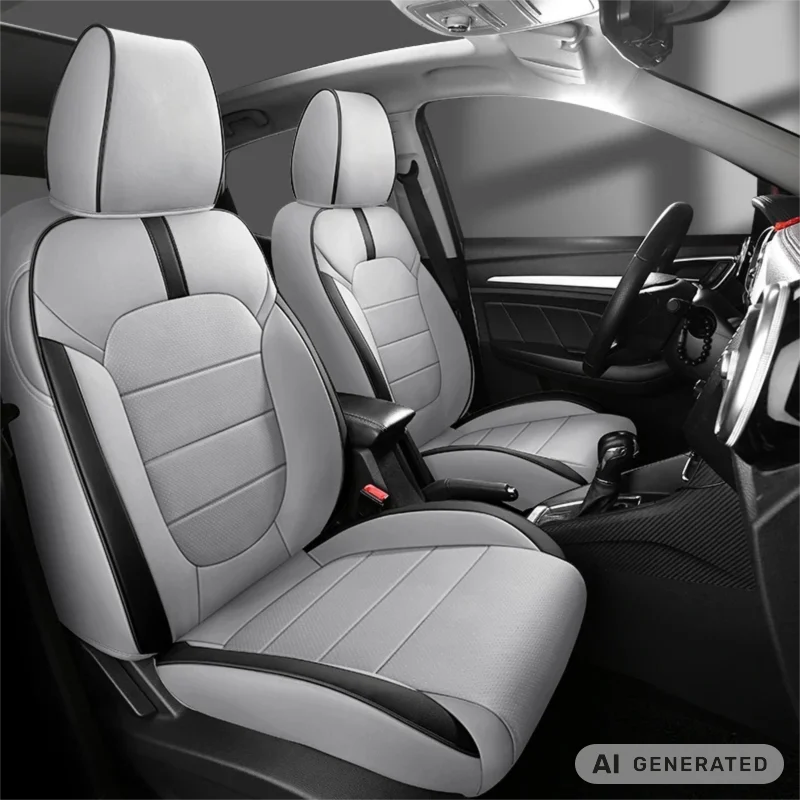 5 Seats Full Coverage PU Leather Car Seat Covers Custom Fit for 2017‑2023 MG ZS Auto Interior Seat Protector Cushion