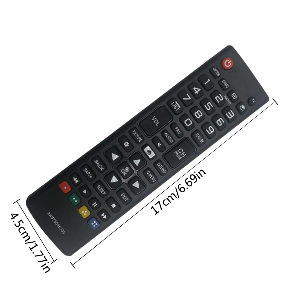 AKB75095330 Universal Remote Control Compatible with Various TV Models including 24LH4830 43LJ5000 32LJ500B 43LJ500M 28LJ400B 28