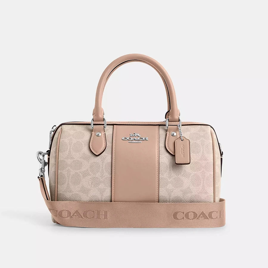 

Coach Rowan Satchel Bag In Signature Canvas Crossbody Bag For Women 2-Way Wear,Casual Every Day Women Purses And Bags Gift CW376