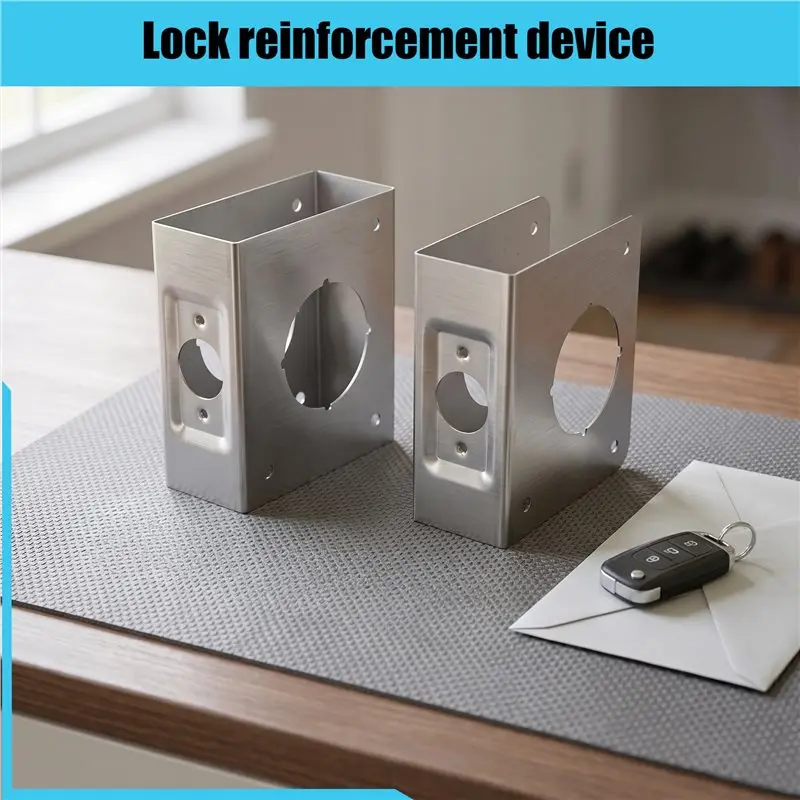 N93RNEW! Lock And Door Reinforcement Plate Door Knob Reinforcement Plate Stainless Steel Home Security Plate Add