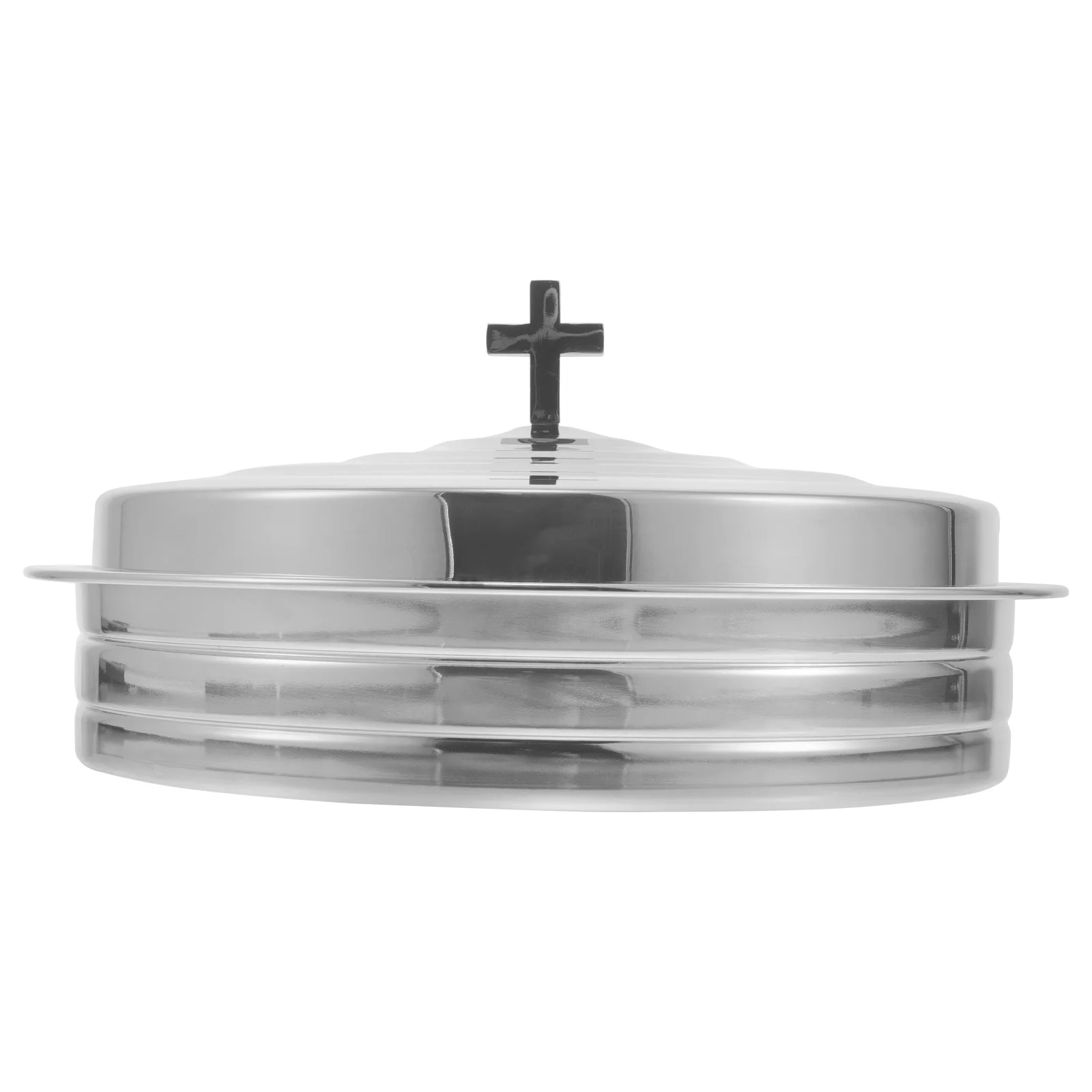 

12 Inch Communion Bread Plates Stainless Steel Holy Tray Set for Church Ceremony First Communion Dishes Serve Dessert Use