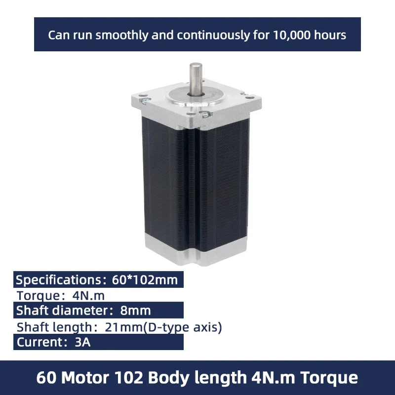 UMOT 60*102mm Nema 24 Hybrid Stepper Motor 1.8° 2phrase 8mm Shaft DC 3A 1.5V Step Motor Stepping Linear Actuator for 3d Printer