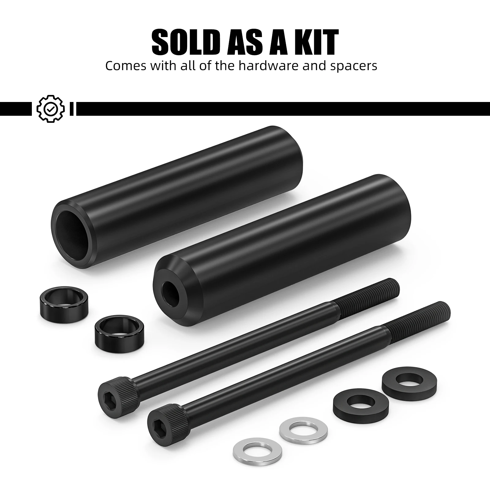 For Harley Sportster 883 Low XL883L 2005-2009 6.5" Upper Shock Mount Frame Sliders Sportster1200 XL1200N XL1200R XL883N XL1200NS - Image 3