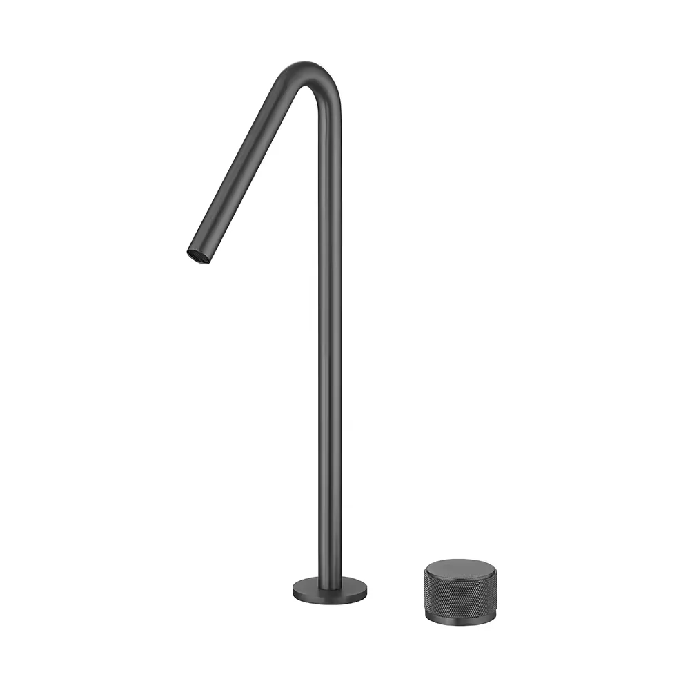 Unique Design Water Tap Supplied Single Hole Deck Mounted Black Coating Single Handle Wash Basin Faucet