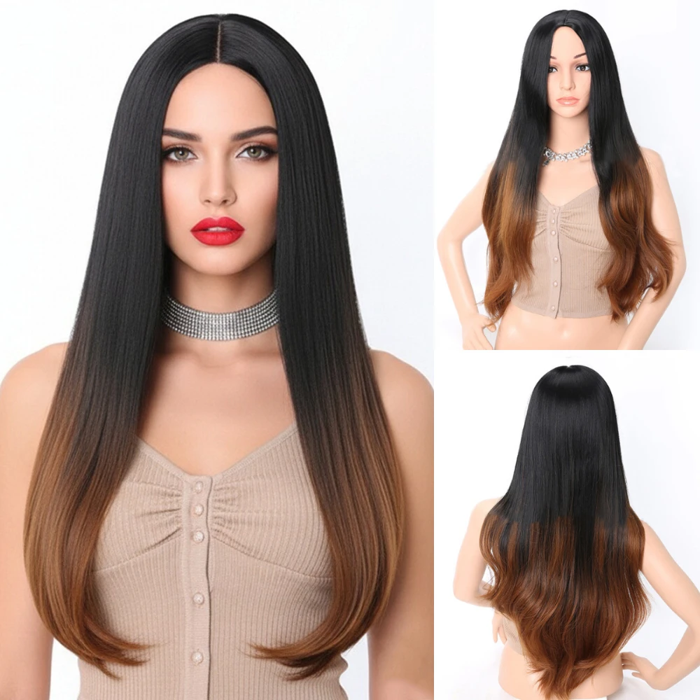 peruca-bob-sintetica-ombre-preta-a-marrom-lisa-com-reparticao-central-aparencia-natural-fibra-resistente-ao-calor-para-uso-diario-cosplay-e-festas