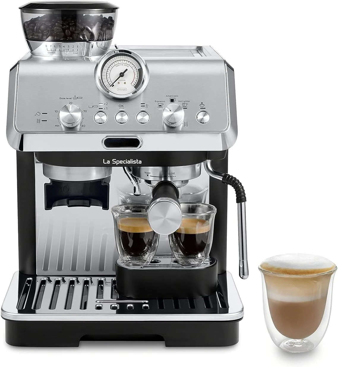 

La Specialista Espresso Machine with Grinder, Milk Frother, 1450W, Barista Kit - Bean to Cup Coffee & Cappuccino Maker