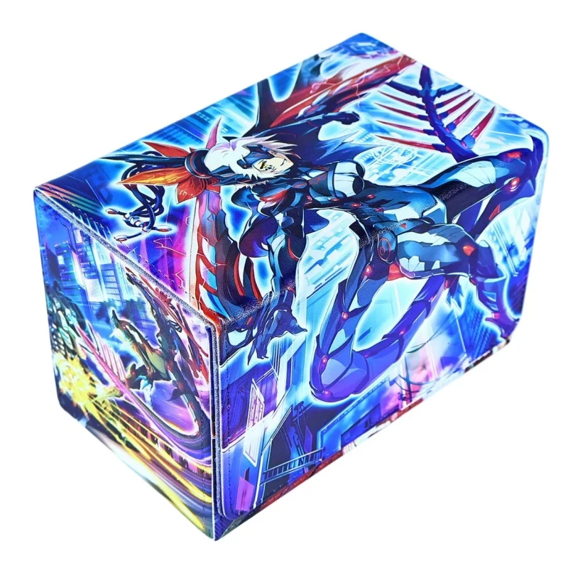 Yu-Gi-Oh! Dinorphia Kentregina Double-compartment Card Box Leather DIY Magnetic Game Collection Card Large-capacity Storage Box