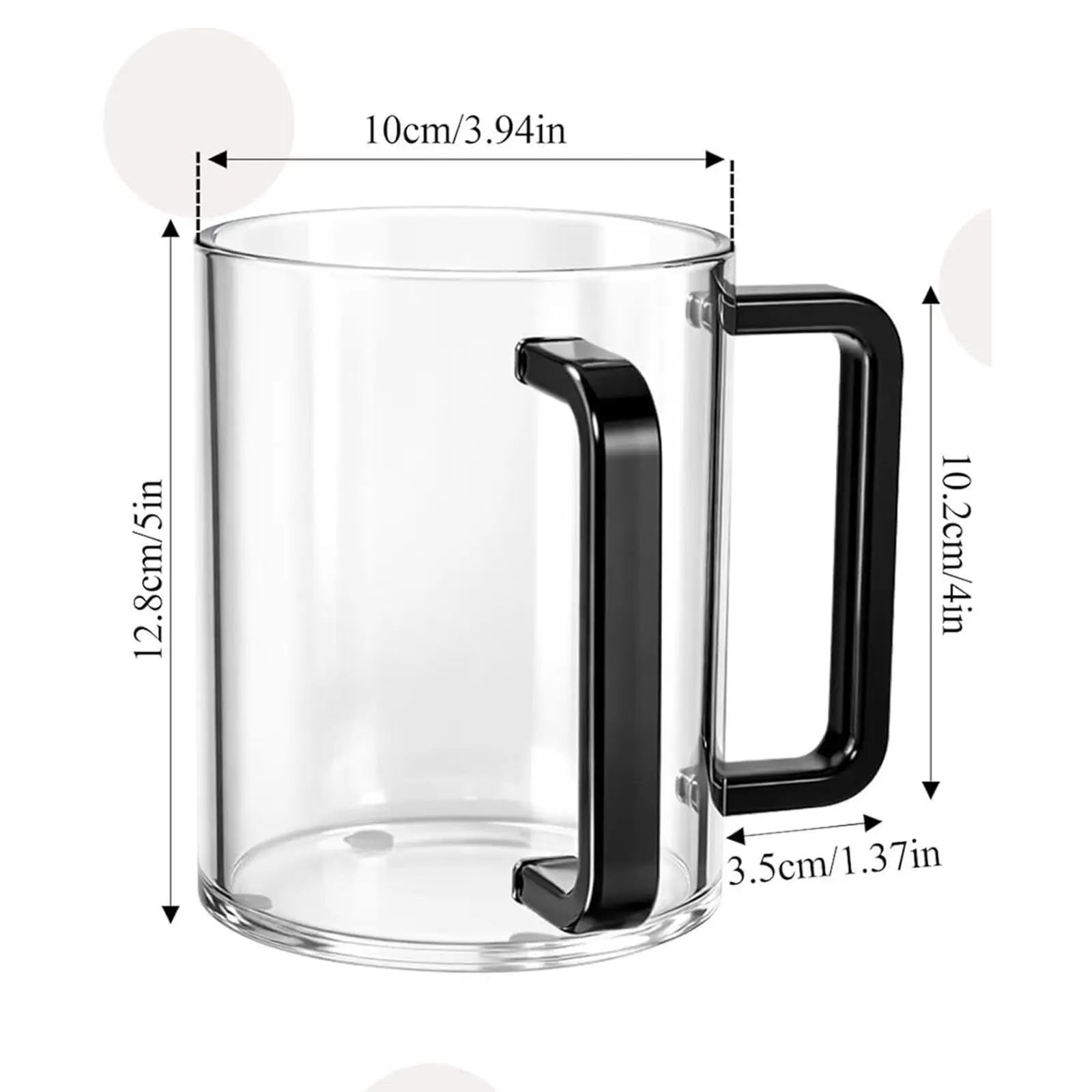 Judaica Hand Washing Cup Acrylic Transparent for Jewish Ritual Rinsing Cups 800 ml Capacity Holiday Gifts Accessory Wash Cup