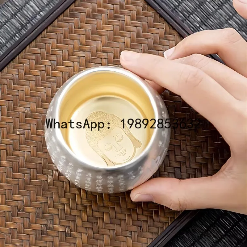 

Tea set gifts real silver wrapped silver porcelain gilt silver tea cup accessible luxury handmade single cup tea set