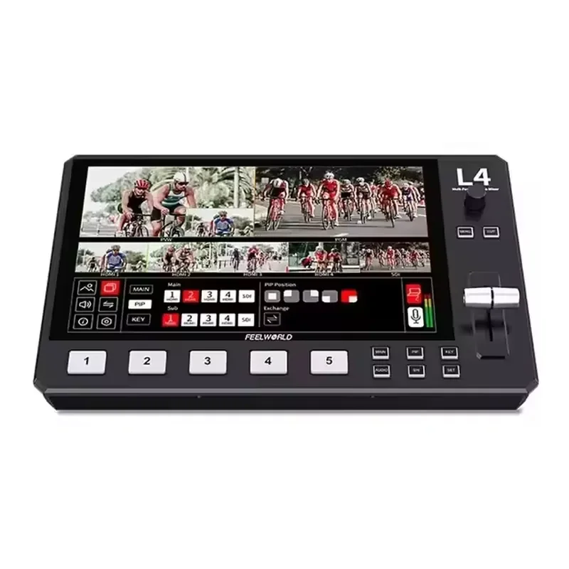 USD452 L4 Multi-camera Video Switcher Mixer 10.1
