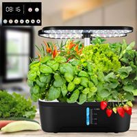 3-12 Pods Hydroponics Growing System Indoor Herb Garden Starter Kit LED Grow Light Smart Germination Planter with Cycle Timing