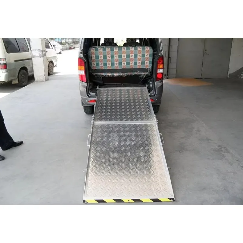 

Портативный складной алюминиевый пандус для инвалидов для грузовых мини-фургонов, металлический аксессуар для загрузки инвалидных колясок