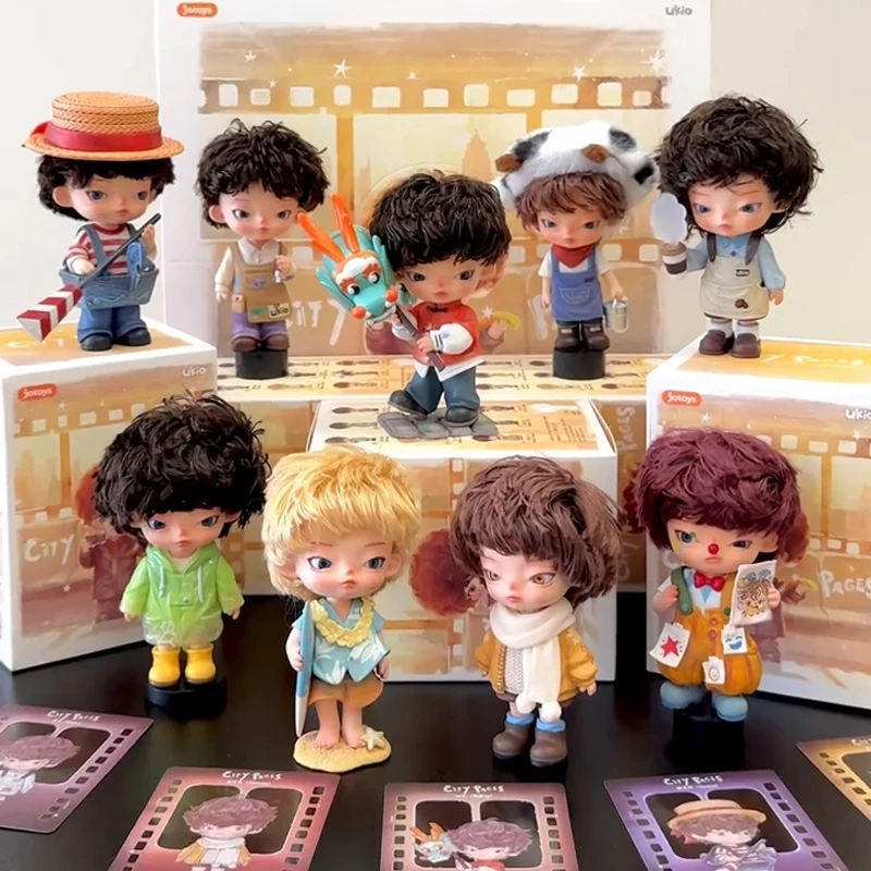 

Ukio City Pages Series Blind Box Cute Ukio City Impression Mystery Box Anime Figure Surprise Doll Desktop Decor Ornament Gifts