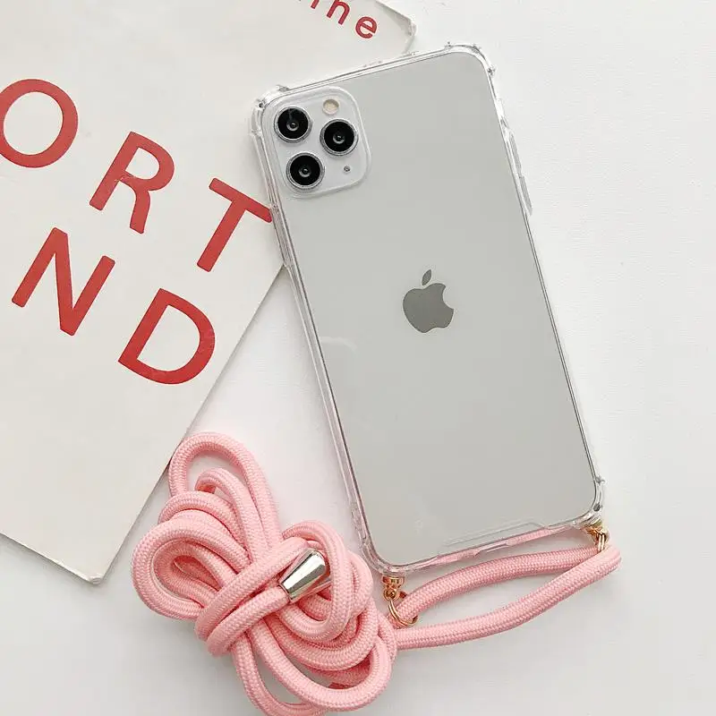 Transparent Crossbody Necklace Lanyard Case For On Xiaomi Mi 13t 12t 11t Pro cord Soft Back Cover On Mi13t Mi13 T 13Lite 13tpro