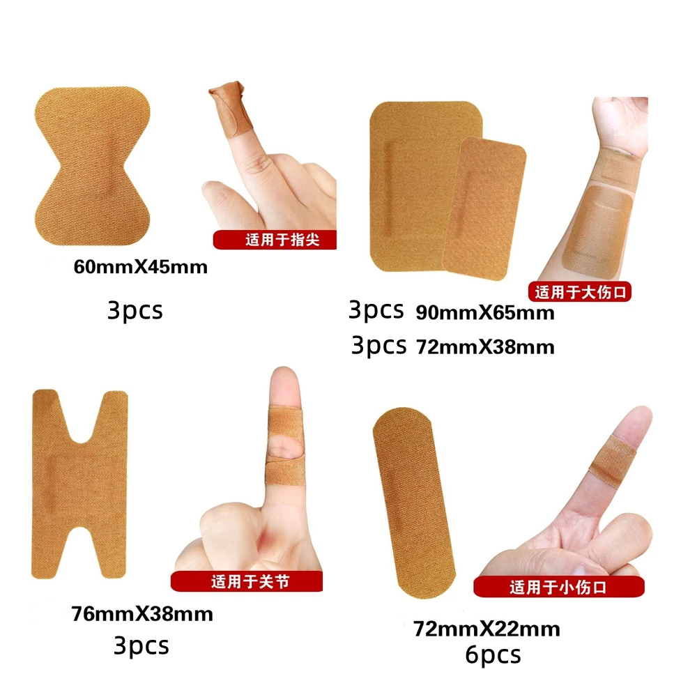 18pcs/lot Variety Shapes Wound Strips Dressing  Tape Adhesive Plasters Waterproof Patches Bandage Band Aid Pansement