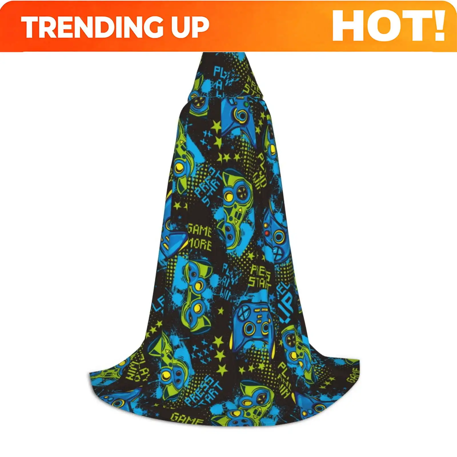 Customization Honeii Play Game Print Poncho Cape, Cloak Coat, Snuggly Hooded Wearable Blanket, Hooded Cape For Teenagers,Hallowe