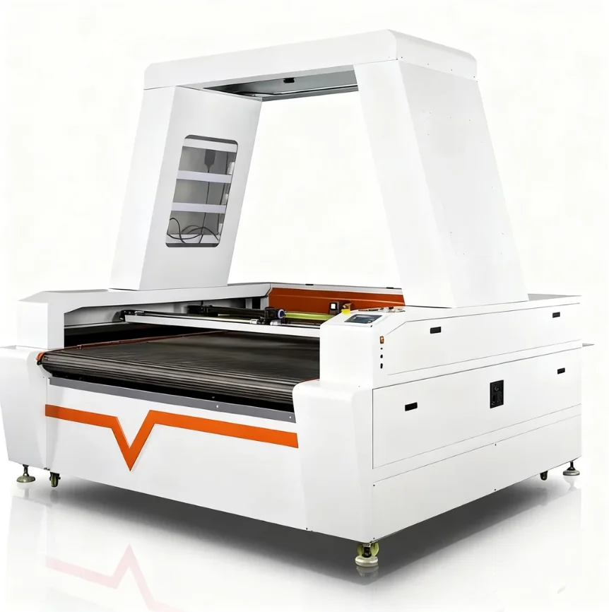 New Design 1610 High CCD Camera Fabric Cloth Cutting Laser Cutting Machine with Auto Feeding