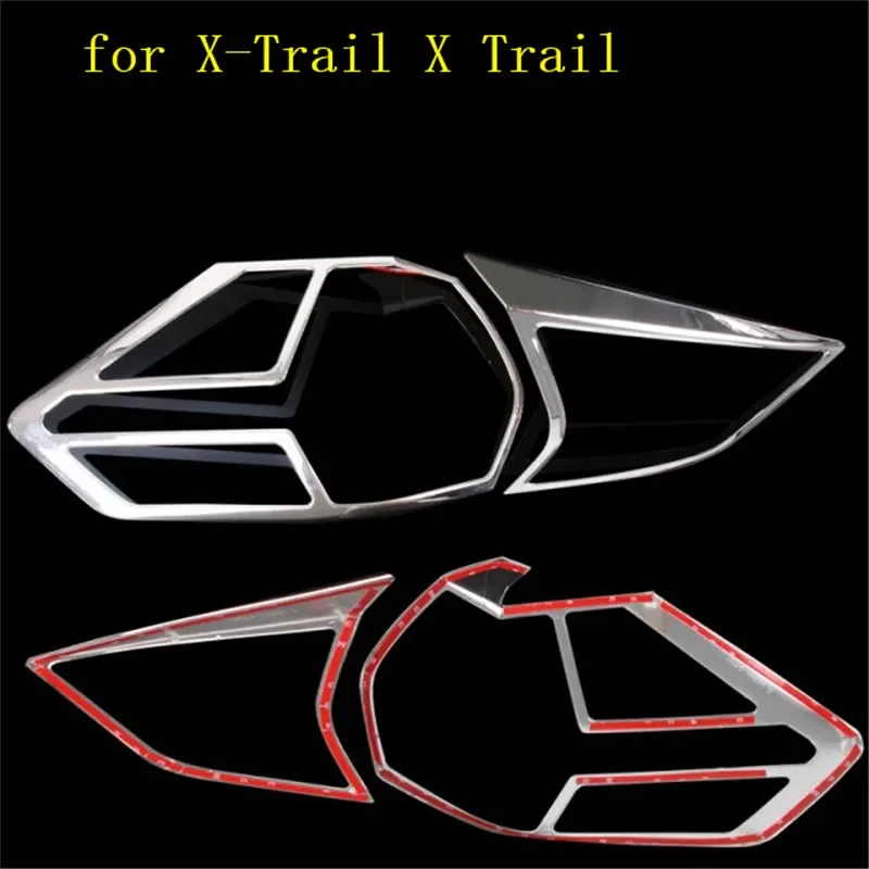 high quality ABS plating Front+Rear headlight Lamp Cover Decorative trim for Nissan X-Trail X Trail T32 2014-2016 Car styling