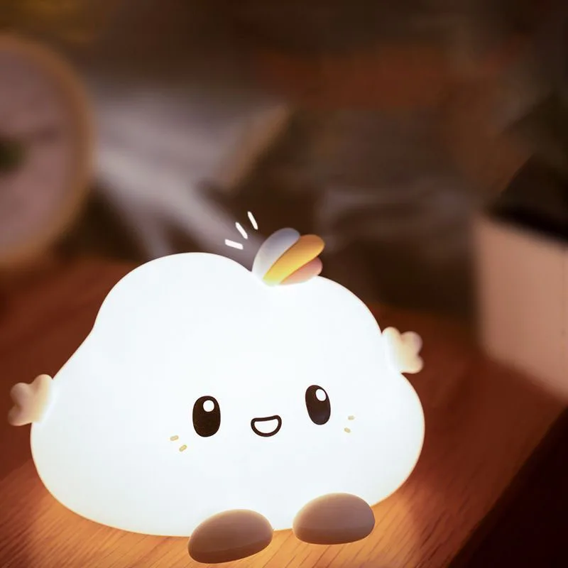 Led Hollow Silicone Bedside Night Light Rechargeable Soft Light