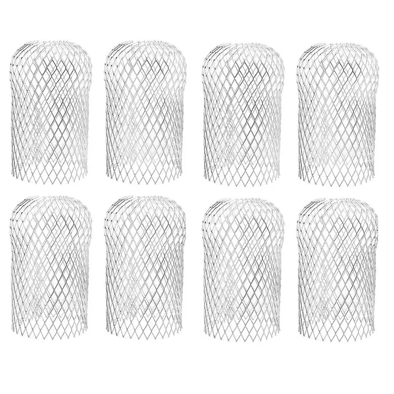 

ABHZ-8 Pcs Aluminum Gutter Downspout Guard Expandable Leaf Strainer Gutter Screen Covers Down Pipe Protectors 12 X 17Cm