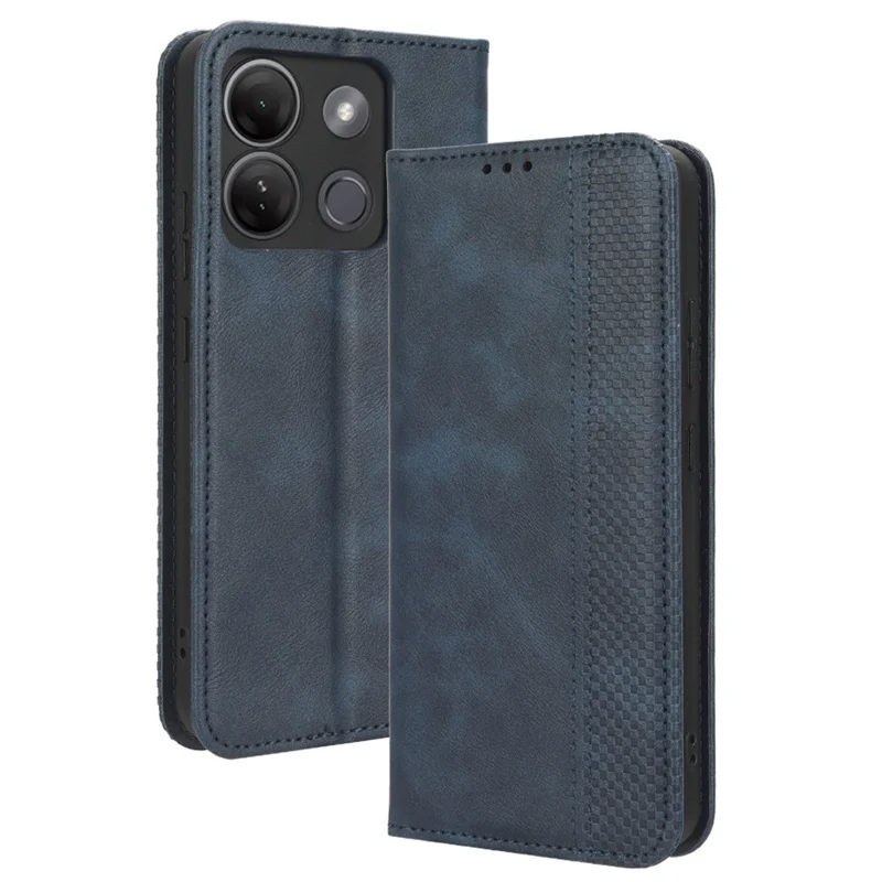 Estojo de couro retro com fivela magnética para infinix inteligente 7 hd x6516, capa protetora, novo estilo